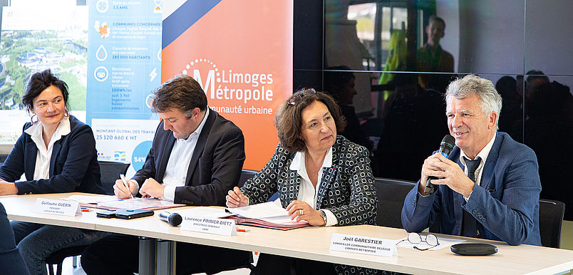 Signature contrat de concession Limoges %étropole et GRDF 2025 Gaz vert