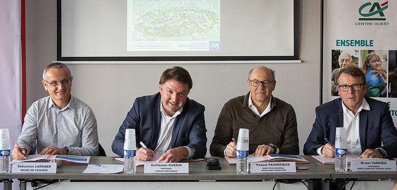 Sgnature charte singataire mas de L'age Couzeix projet de Limoges Métropole 2025