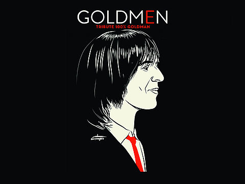 Affiche pour le concert des Goldmen tribute band 100% Goldman au Zénith Limoges Métropole 